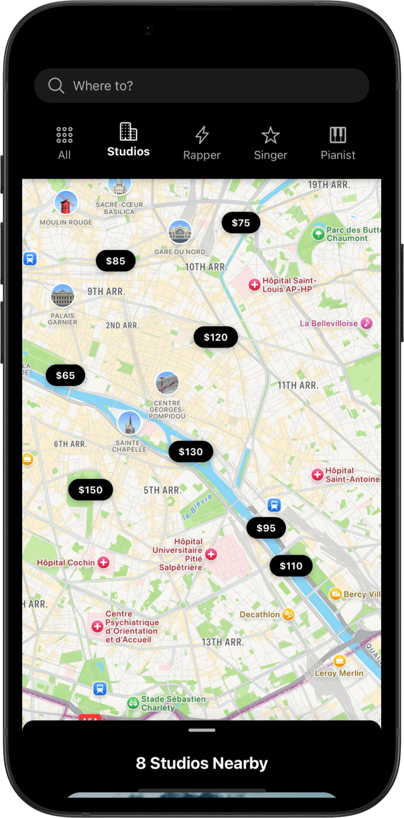 Booking add-ons mockup